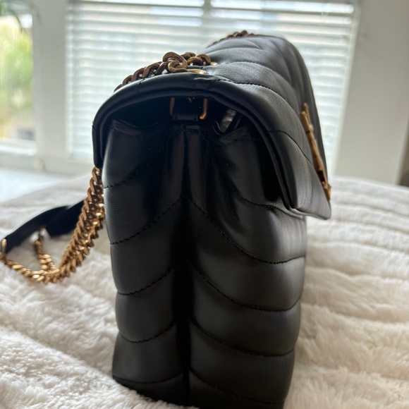 Saint Laurent YSL Small Loulou Chain Leather Shoulder Bag - Picture 6 of 16